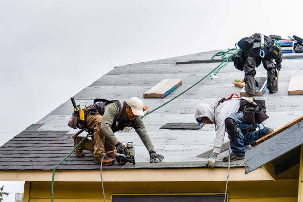 Professional Gutter Installation technician working in Purcellville, VA
